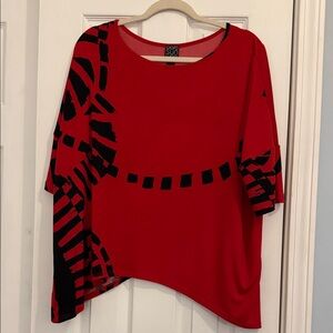 Clara Sun Woo Red and Black Top L